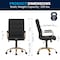 Flash Furniture Black Leather Gold Frame Mid-Back Chair GO-2286M-BK-GLD-GG - alternate 10